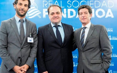 Real Sociedad Fundazioa y Centro Gráfico Ganboa firman un acuerdo de colaboración.