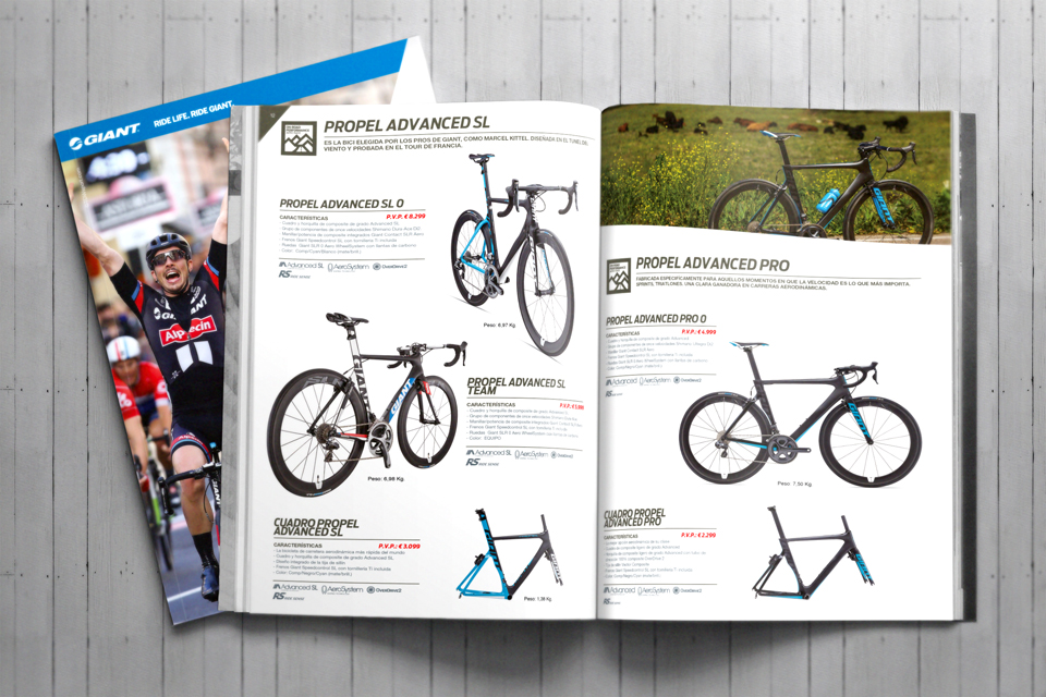 Impresión de catálogos de producto - Fresado A4 - Ciclismo ORBEA