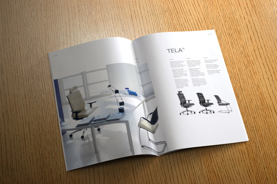 Impresión offset de catálogos de muebles en formato revista grapa