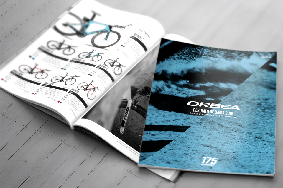 Impression de catalogues de produits A4 - Fabricant de Vélos - ORBEA